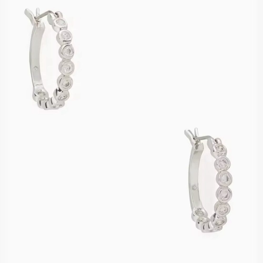 Kate Spade full circle huggie silver earrings!